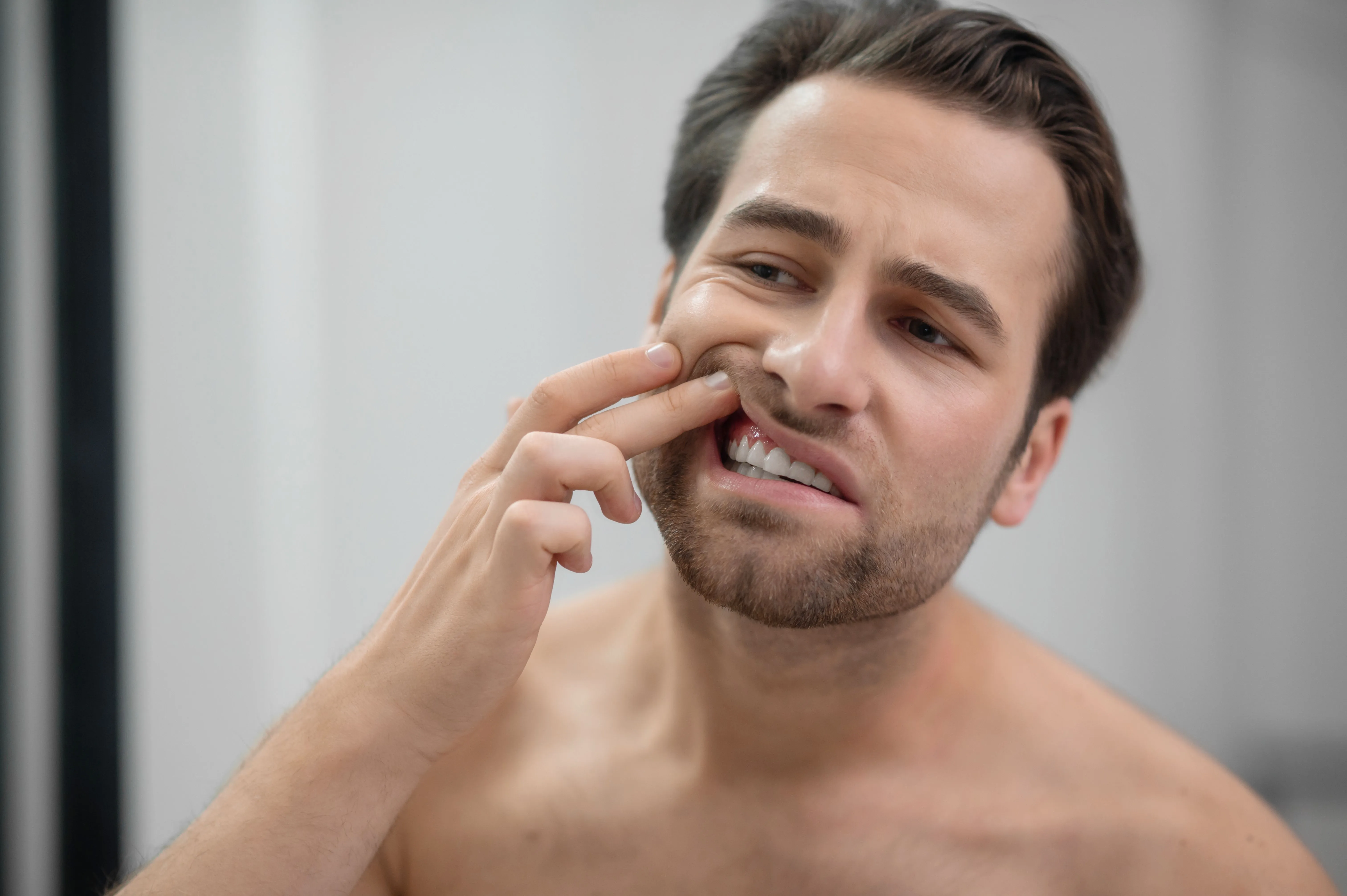 Gums Bleed After Brushing man